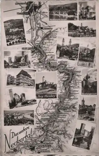 Neckar - das untere Neckartal - 1958