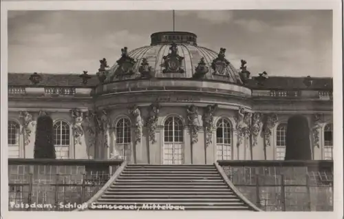 Potsdam - Schloß Sanssouci, Mittelbau - ca. 1955