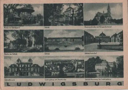 Ludwigsburg - u.a. Schloß - ca. 1955