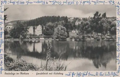 Braunlage - Gondelteich mit Hütteberg - 1952