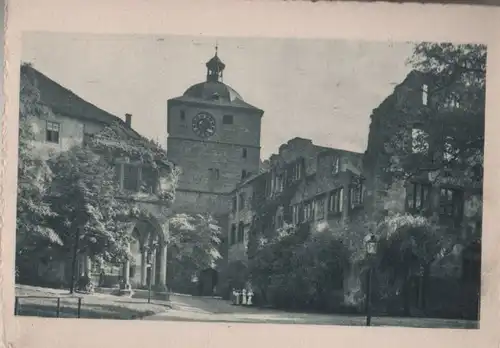 Heidelberg - Ostseite des Schlosshofs - ca. 1950