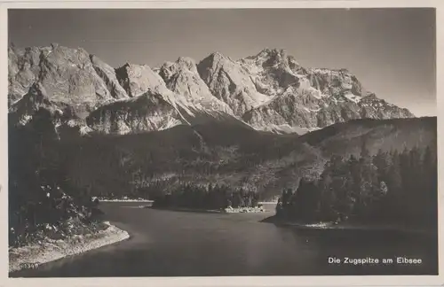 Eibsee (See) - mit Zugspitze - 1927