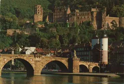 Heidelberg (Neckar) - Alte Brücke und Schloss