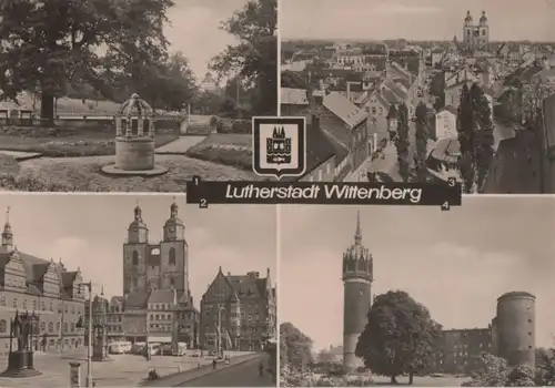 Wittenberg - u.a. Blick vom Turm der Schloßkirche - 1972