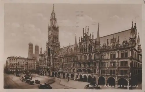 München - Rathaus mit Frauenkirche - 1928