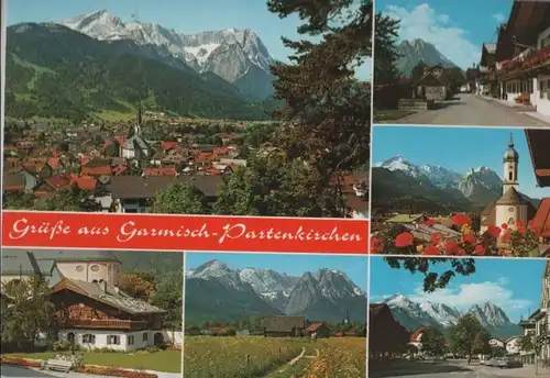 Garmisch-Partenkirchen - 6 Teilbilder - ca. 1980