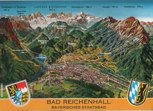 Bad Reichenhall - Relief-Karte - ca. 2000
