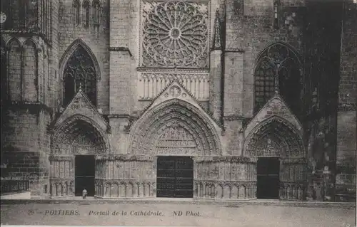Frankreich - Frankreich - Poitiers - Portail de la Cathedrale - ca. 1935