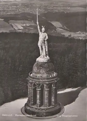 Detmold Hermannsdenkmal Luftbild - 1955