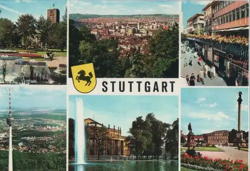 Stuttgart - 6 Teilbilder - 1965