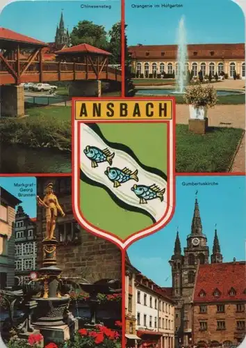 Ansbach - u.a. Markgraf-Georg-Brunnen - ca. 1975