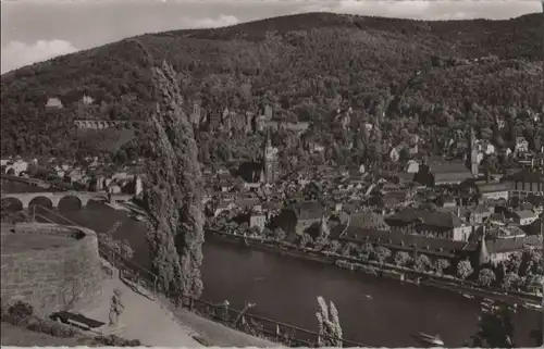 Heidelberg - Blick aus dem Philosophengarten - ca. 1960