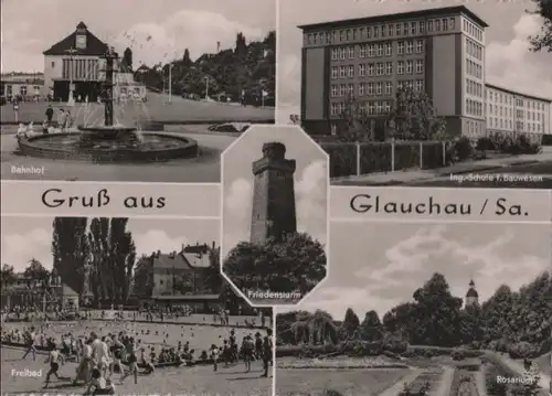 Glauchau - u.a. Bahnhof - 1961