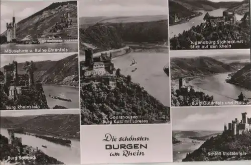 Rhein - Burgen, u.a. Burg Sooneck - ca. 1955