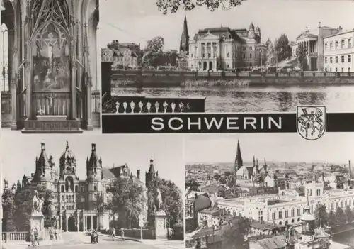 Schwerin - 4 Teilbilder - 1982