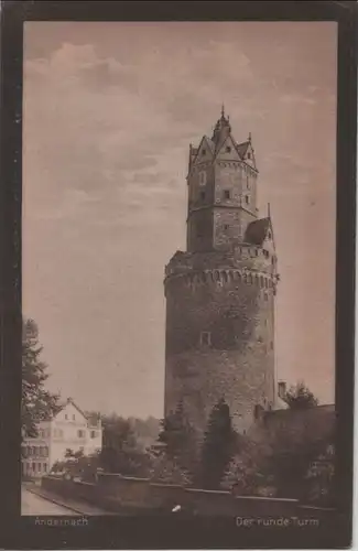 Andernach - Runder Turm, Karte mit schwarzem Rand - ca. 1935