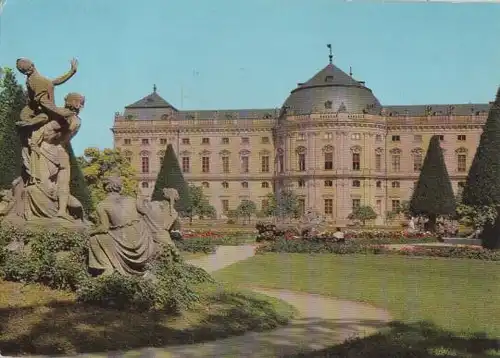 Würzburg - Hofgarten mit Residenz - 1972