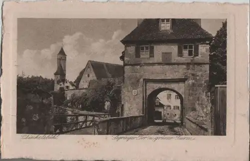 Dinkelsbühl - Segringer Tor und grüner Turm - ca. 1950