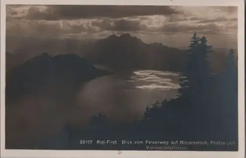 Schweiz - Schweiz - Rigi - First - Blick vom Felsenweg - ca. 1950