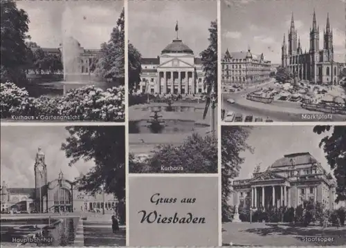 Wiesbaden - u.a. Marktplatz - 1959
