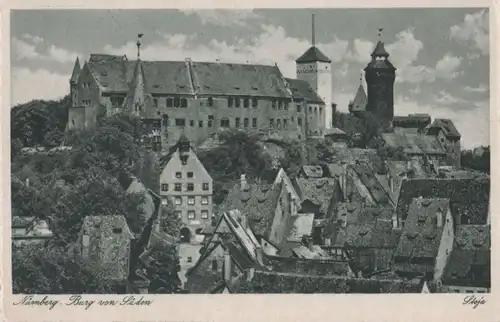 Nürnberg - Burg von Süden - ca. 1940