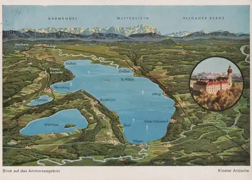 Ammersee - Umgebungskarte - 1963