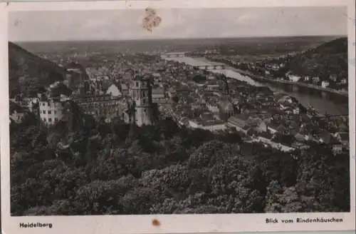 Heidelberg - Blick vom Rindenhäuschen - ca. 1955