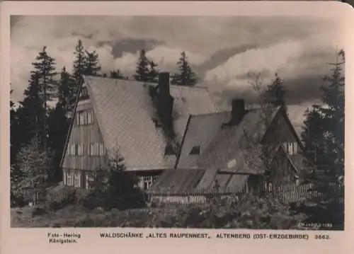 Altenberg, Erzgebirge - Waldschänke Altes Raupennest - 1953