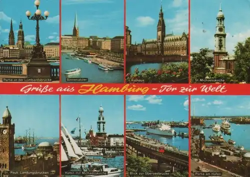 Hamburg - u.a. Partie an der Lombardsbrücke - 1982