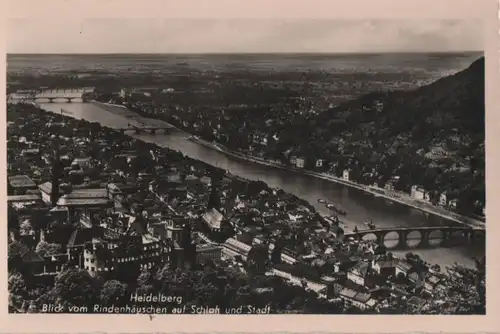 Heidelberg - Blick vom Rindenhäuschen - ca. 1955