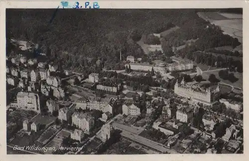 Bad Wildungen - Kurviertel von oben - 1954