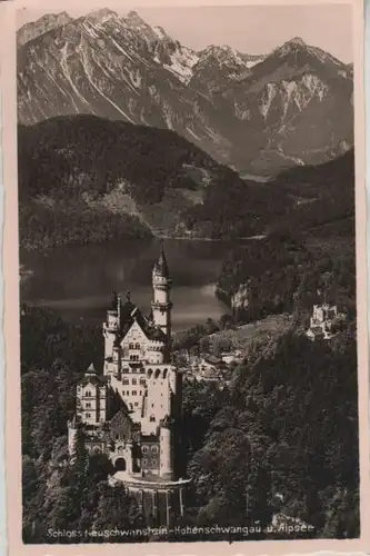 Schwangau Neuschwanstein - und der Alpsee - ca. 1955