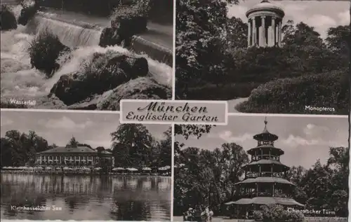 München - Englischer Garten, u.a. Wasserfall - 1961
