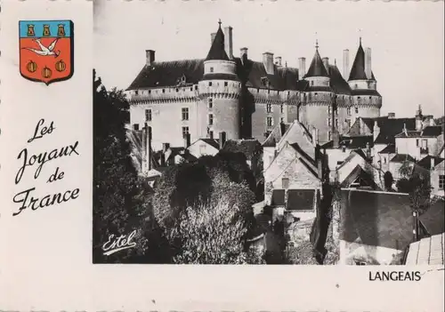 Frankreich - Frankreich - Langeais - Le Chateau - Facade sur la Ville - ca. 1965