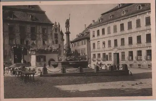 Lindau - Marktplatz mit Kavazzen und Haus Egg - ca. 1950