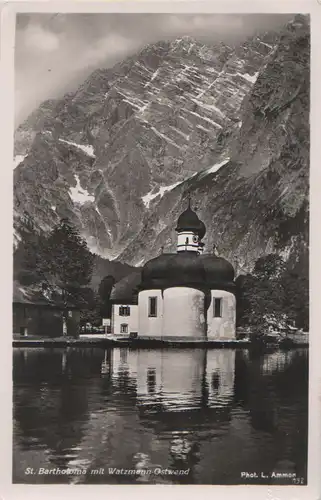 Königssee - St. Bartholomä mit Watzmann - ca. 1950