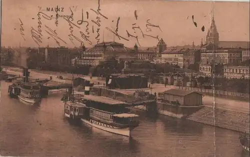 Mainz - Rheinquai - ca. 1910