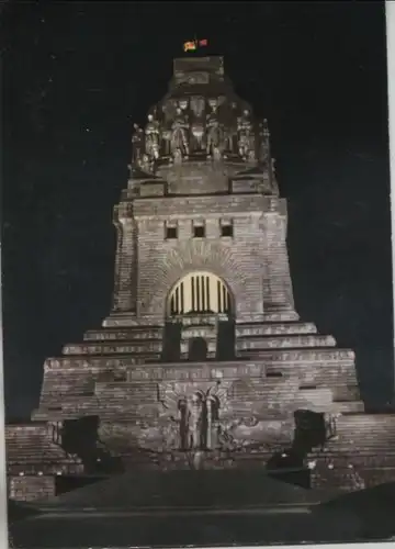 Leipzig - Völkerschlachtdenkmal bei Nacht - 1965
