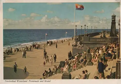 Westerland - Promenade und Strand - 1953