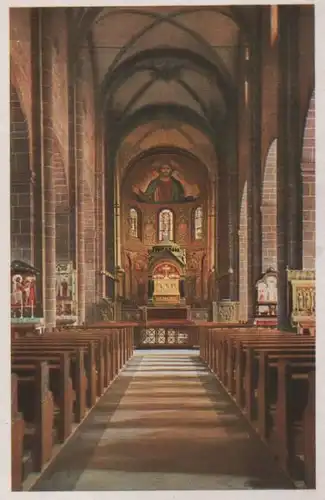Maria Laach (Glees) - Mittelschiff der Abteikirche - ca. 1955