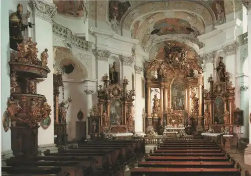 Bad Staffelstein, Kloster Banz - Inneres der Klosterkirche - ca. 1980