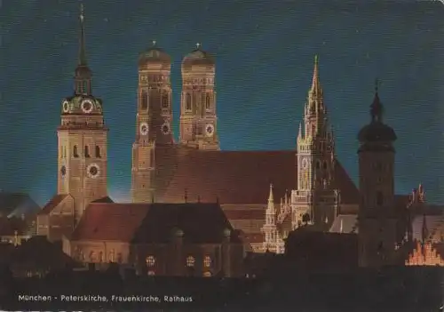 Strahlendes München mit Frauenkirche - ca. 1975