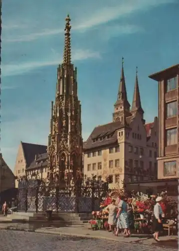 Nürnberg - Schöner Brunnen - ca. 1965