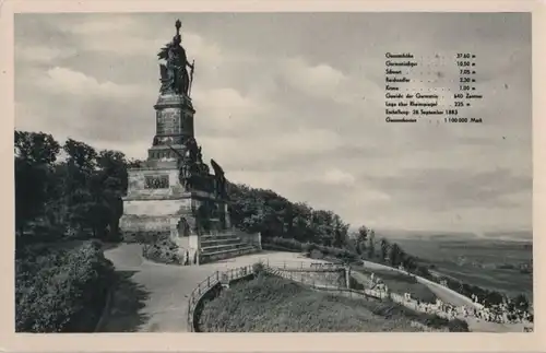 Rüdesheim, Niederwalddenkmal - im Naturschutzgebiet - ca. 1955