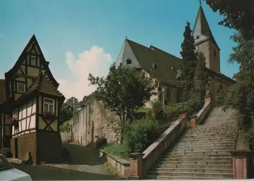 Bad Orb - Kleinstes Haus mit Pfarrkirche - ca. 1980