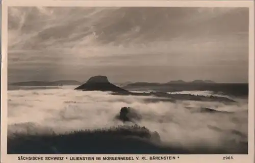 Sächsische Schweiz - Lilienstein im Morgennebel - 1951
