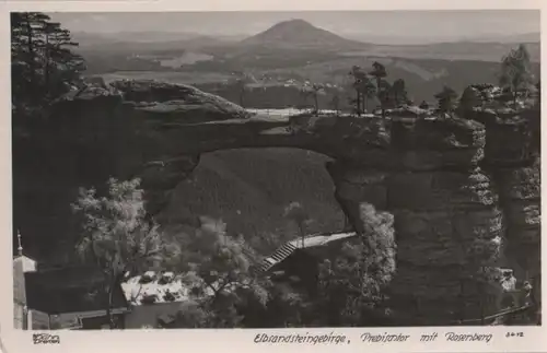 Elbsandsteingebirge - Prebischtor mit Rosenberg - ca. 1950