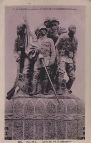 Frankreich - Frankreich - Reims - Groupe du Monument aux Heros - ca. 1935