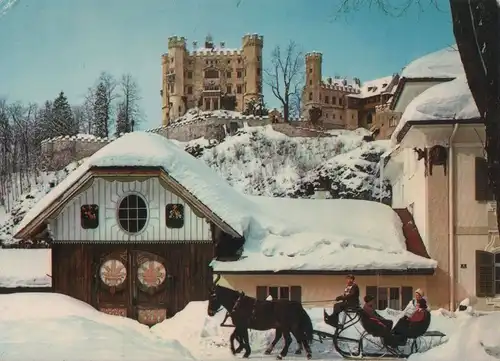 Schwangau, Hohenschwangau - Winter vor dem Schloss