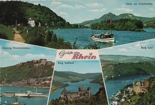 Rhein - u.a. Partie am Drachenfels - 1966